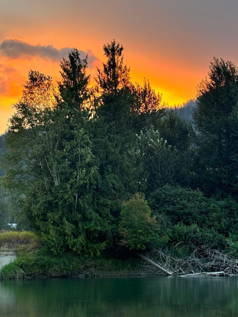 Sunset over the Eagle River at Eden Farm
